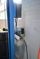 HOIST: A four post 240v hydraulic&nbsp;vehicle hoist 3600kg load capacity, complete with approach ramps and moving dollies. [Location: Mount Waverley] - 3