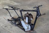 BSA: A M31 350cc engine (no. YB31-2586)&nbsp;in earlier modified&nbsp;WM20 frame (no. WM20-41178), incomplete and unrestored.&nbsp; - 8