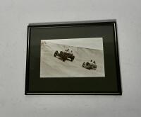 PRINTS: Two&nbsp;reproduction racing photographs and print by Garwood of an Austin 7, all framed and glazed [Sydney] - 2