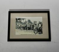PRINTS: Two&nbsp;reproduction racing photographs and print by Garwood of an Austin 7, all framed and glazed [Sydney] - 3