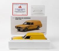 HOLDEN: 1:18 scale AUTOart Chrome Yellow Holden HQ Panel Van No 1230 of 1410, Certificate of Authenticity, boxed