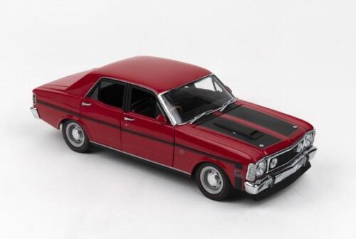 FORD: 1:24 scale Trax Super Scale Candy Apple Red 1970 XW Ford Falcon GT-HO Phase II Sedan, in fitted box.