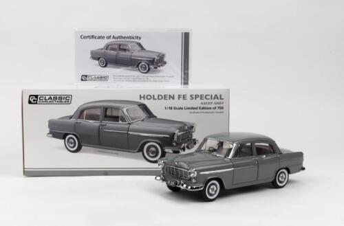 HOLDEN: 1:18 scale Classic Carlectables Ascot Grey Holden FE Special Sedan, No 237 of 750, Certificate of Authenticity, boxed.