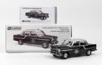 HOLDEN: 1:18 scale Classic Carlectables Holden FC Special Silver Top Taxi, No 971 of 1000, Certificate of Authenticity, boxed.