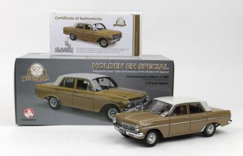 HOLDEN: 1:18 scale Classic Carlectables Kalgoorlie Gold 50th Anniversary Holden EH Special Sedan, No 698 of 1850, Certificate of Authenticity, boxed.