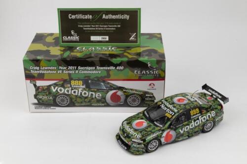 V8 SUPERCARS: 1:18 Classic Carlectables Craig Lowndes' #888 Year 2011 Sucrogen Townsville 400 Team Vodafone VE Series II Holden Commodore, No 110 of 2950, Certificate of Authenticity, boxed.