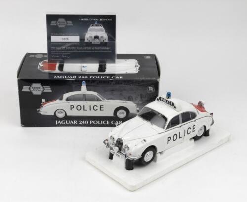JAGUAR: 1:18 scale Model Icons International White 1968 Jaguar 240 Staffordshire and Stoke on Trent Constabulary Polic Car, Limited Edition No 806 of 1500, Certificate of Authenticity, boxed.