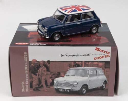 MINI: 1:18 scale Kyosho Blue Morris Mini Cooper Mk 1 1275S, boxed.
