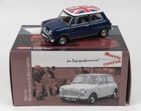 MINI: 1:18 scale Kyosho Blue Morris Mini Cooper Mk 1 1275S, boxed.
