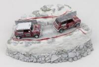 MINI DIORAMA: 1:36 scale Corgi Mini Mania CC99196 Mini Cooper Winter Monte Carlo Classic Rally Diorama and 2 Model Set, Limited Edition No 1040 of 2,100, Certificate of Authenticity, boxed.. - 2