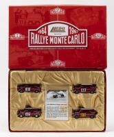MINI: 1:43 scale Lledo Collectibles Vanguards MC1004 4 piece Rallye Monte Carlo Mini Set, Winners, 1964, 1965, (1966 came first, but were disqualified) and 1967, Special Edition, boxed.