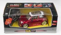 MINI: 1:18 scale Guokai GK Racer Series Red Mini Car No. 866-395B, Battery Operated Radio Controlled car, boxed.