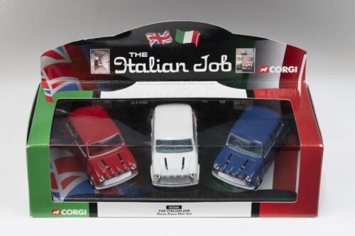 THE ITALIAN JOB: 1:36 scale Corgi Classics set of 3 Italian Job 05506 1967 Austin Mini Cooper S 1275 MkI Minis, boxed.