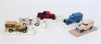 SOLIDO AGE D'OR: 5 1:43 scale Solido Age d'or Citroen C4F models, 1 Ambulance in traditional White with Red Crosses, 1 Mustard Demi-siecle delivery van, 1 Blue Classic Samaritaine Delivery Van with no markings, 1 Sir Alan Cobham's Air Display Van, and 1 