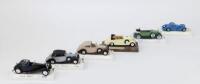 SOLIDO: 6 Solido 1:43 models, 5 Age d'or, 1 1939 Silver Rolls Royce Phantom, 1 Cream and Brown 1939 Rolls Royce Phantom 111 Coupe, 1 Solido Yellow and Black 1939 Rolls Royce Cabriolet, 1 Light Green and White 1930 Cadillac 452A V16 Imperial Fleetwood Cabr