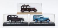 SOLIDO/ELIGOR: 3 1:43 models, 1 Eligor 1930 Talbot Hotel de France Taxi, 1 Solido Blue Ford V8 Van - The New York Times, and 1 Brown Ford V8 Berline Sedan
