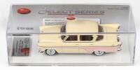TRAX SELECT SERIES: 1:43 scale Trax Select Series TSS06 Rustic Tan and Salmon Pink 2 tone 1957 Chrysler Royal API Sedan, No 225 of 1007 pieces, Plaque of Authenticity, clear boxed.