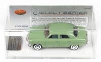 TRAX SELECT SERIES: 1:43 scale Trax Select Series TSS08B Green 1950 Ford Custom Sedan 'Single Spinner', No 141 of 1490 pieces, Plaque of Authenticity, clear boxed.