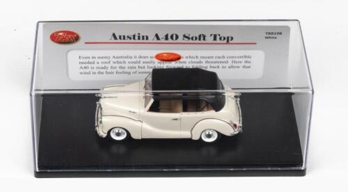 TRAX TRR: 1:43 Trax TRR 19B White and Black Austin A40 Soft Top, no C of A, clear boxed.