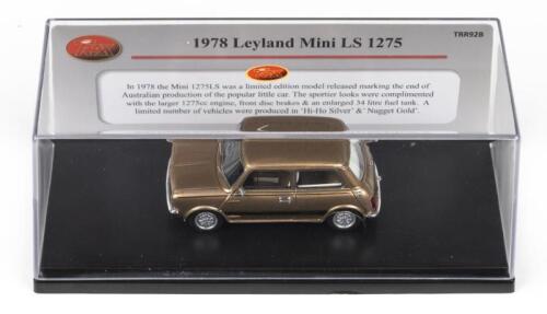 TRAX TRR: 1:43 Trax TRR92B Nugget Gold 1978 Leyland Mini LS 1275 2 door, no C of A, clear boxed.