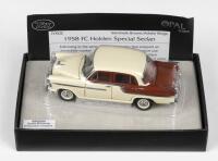 TRAX OPAL: 1:43 Trax Opal Series TO 02E Seminole Brown and Adobe Beige 2 tone 1958 Holden FC Special Sedan, no C of A, clear case in custom box.