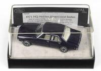 TRAX OPAL: 1:43 Trax Opal Series TO 03D Royal Purple 1971 Holden HQ Kingswood Sedan, no C of A, clear case in custom box.
