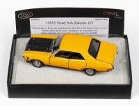 TRAX OPAL: 1:43 Trax Opal Series TO 05C Yellow Fire 1972 Ford XA Falcon GT Sedan, no C of A, clear case in custom box.