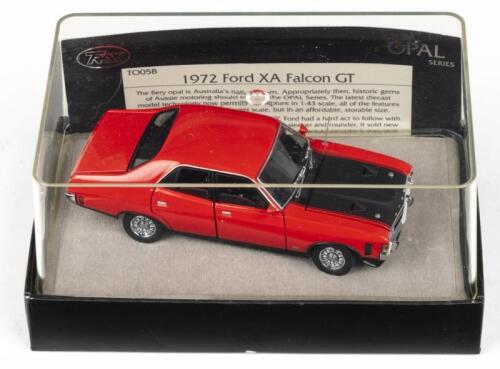TRAX OPAL: 1:43 Trax Opal Series TO 05B Red Pepper 1972 Ford XA Falcon GT Sedan, no C of A, clear case in custom box.