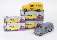 FAMOUS COMPANIES IN AUSTRALIA: Set of 2 1:25 Mint and Boxed Perth "Famous Companies in Australia" series Holden FJ Panel Vans, 1 MB010 Yellow Bex Powders No 97 of 1512, and 1 MBO11 Light Grey King Gee, No 531 of 1512, boxed.
