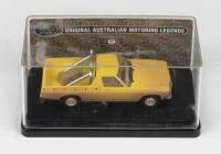 TRAX: 1:43 scale Trax Original Australian Motoring Legends Series TR31B Pale Yellow 1977 Holden HZ Kingswood Ute, clear boxed.