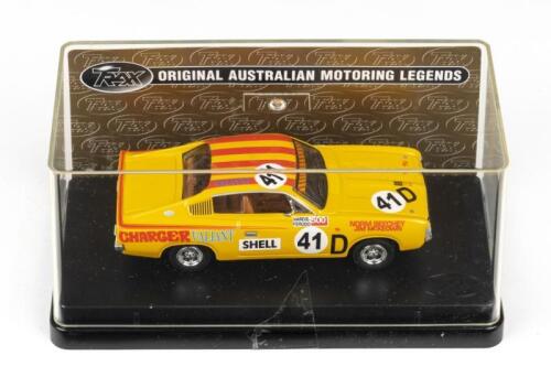 203 · TRAX: 1:43 scale Trax Original Australian Motoring Legends Bathurst Racing Series TR11H Yellow No 41D Beechy/McKeownRed Valiant Charger E38, clear boxed.