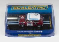 SCALEXTRIC: 1:32 scale Scalextric Red and White Morris Mini Cooper No 45, 1000 Lakes, no C of A, clear display boxed.
