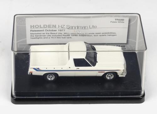 224 · TRAX AUSTRALIAN MOTORING ICONS: 1:43 scale Trax Australian Motoring Icons Series TR22D, Palais White 1977 Holden HZ Sandman Ute, clear case, boxed.