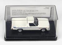 TRAX AUSTRALIAN MOTORING ICONS: 1:43 scale Trax Australian Motoring Icons Series TR22D, Palais White 1977 Holden HZ Sandman Ute, clear case, boxed.