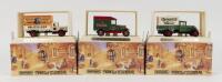 MATCHBOX MODELS OF YESTERYEAR - GREAT BEERS: Set of 3 1:43 scale Matchbox Models of Yesteryear Great Beers of the World Series models, YGBO 4 1929 Morris Light Van 'Fullers', YGBO 5 1932 Ford Model AA Van 'Carlsberg', and YGBO 6 1932 Mercedes Benz L5 Lor