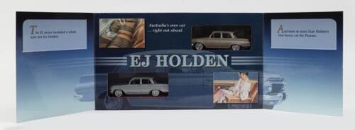TRAX: 1:43 Scale Trax TRS39 40th Anniversary EJ Holden Set , 1 Euroa Gold with Ivory roof, and 1 Grey Metallic with Ivory roof, clear displayed in custom box.