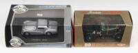 BRITISH CLASSICS: set of 2 !:43 scale British classic models, 1 Brumm British Racing Green 1928 Bentley 4.5 Litre HP 1-5-130 open seat racer, and 1 Eagles Race Serie Legende Silver Triumph TR3A Hard Top, both display boxed.