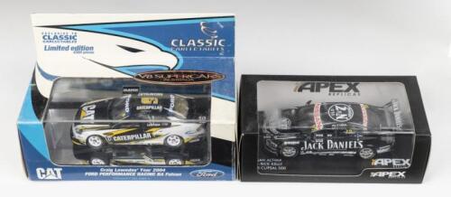 270 · V8 SUPERCARS: set of 2 1:43 scale Aussie V8 Supercars, 1 Apex Replicas Rick Kelly Nissan Altima #15 2015 Clipsal 500, and 1 Classic Carlectables Craig Lowndes year 2004 Ford Performance Racing BA Falcon, both display boxed.