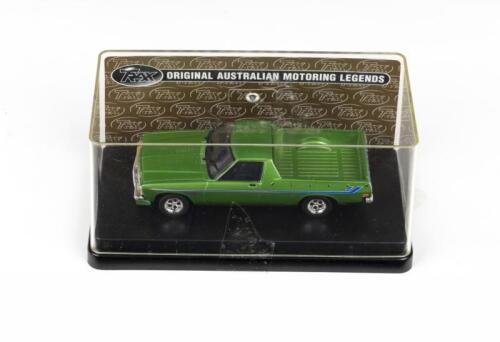 TRAX ORIGINAL AUSTRALIAN MOTORING LEGENDS: 1:43 scale Trax Original Australian Motoring Legends series TR22C Super Mint Metallic Green 1977 Holden HZ Sandman Ute, clear display boxed.