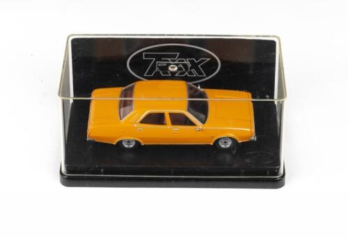 295 · TRAX AUSTRALIAN MOTORING ICONS: 1:43 scale Trax Australian Motoring Icons Series TR42G, Home on th'Orange 1973 Leyland P76 Super Sedan, clear case, boxed.