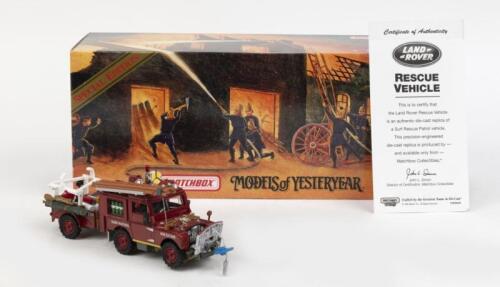 321 · MATCHBOX MODELS OF YESTERYEAR: 1:43 scale Matchbox Models of Yesteryear YYM36400 Special Edition 1952 Land Rover Surf Patrol Rescue Vehicle, C of A, custom boxed.