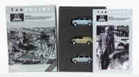 MINI: 1:43 scale Vanguards MI2003 Limited Edition Austin/Morris Mini 50th Anniversary set of 3 models, 1 Speedwel l Blue 1st Austin Mini Se7en Saloon, 1 Smoke Grey & Old English White 1st Morris Mini Cooper Saloon, and 1 Green 1st Austin Mini Se7en Van, C