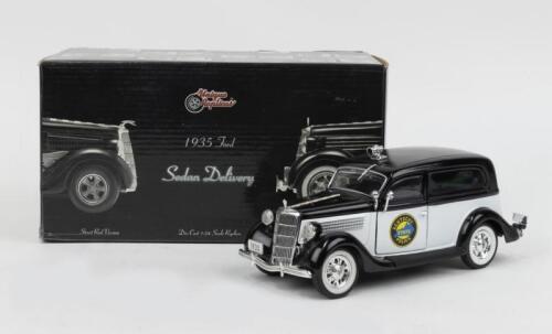 333 · UNIQUE REPLICAS: 1:24 scale Unique Replicas Black and White 1935 Ford Kentucky State Police Delivery Sedan, no C of A, custom boxed.