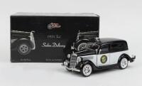 UNIQUE REPLICAS: 1:24 scale Unique Replicas Black and White 1935 Ford Kentucky State Police Delivery Sedan, no C of A, custom boxed.