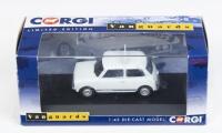 MINI: 1:43 scale Corgi Vanguards VA13505 Limited Edition Glacier White 1275 GT Mini, commemorating the 4,000,000th Mini made, No 1407 of 1600, C of A, custom display boxed.