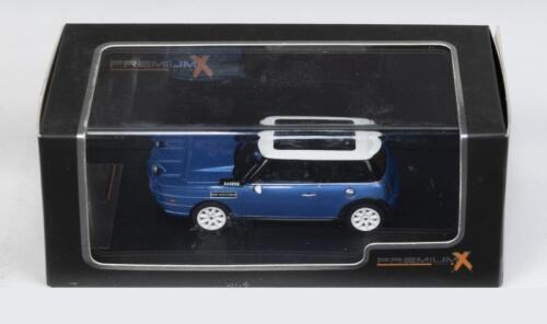 340 · MINI: 1:43 scale Premium X Models PR0275 Blue and White 2012 Mini Cooper S "Yachtsman", custom display boxed.