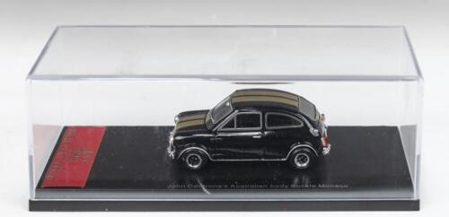 350 · BUCKLE MINI: 1:43 scale Ace Model Cars Black with Gold Stripes John Centroni Buckle Mini Monaco, clear display boxed.