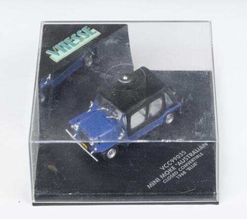 352 · MINI MOKE: 1:43 scale Vitesse VCC99035 Blue 1968 Mini Moke "Australian", No 1654 of a Limited Edition of 2500, C of A, clear display boxed.