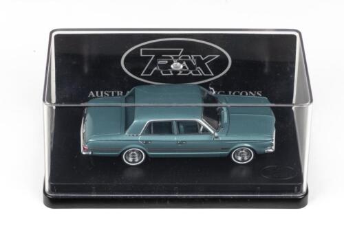 379 · TRAX AUSTRALIAN MOTORING ICONS: 1:43 scale Trax Australian Motoring Icons series TR81B Green Aqua 1966 AP6 Valiant Regal Sedan, clear display boxed.