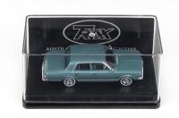 TRAX AUSTRALIAN MOTORING ICONS: 1:43 scale Trax Australian Motoring Icons series TR81B Green Aqua 1966 AP6 Valiant Regal Sedan, clear display boxed.